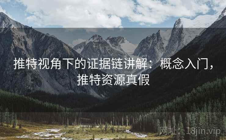 推特视角下的证据链讲解:概念入门,推特资源真假 推特视角下的证据链讲解:概念入门,推特资源真假