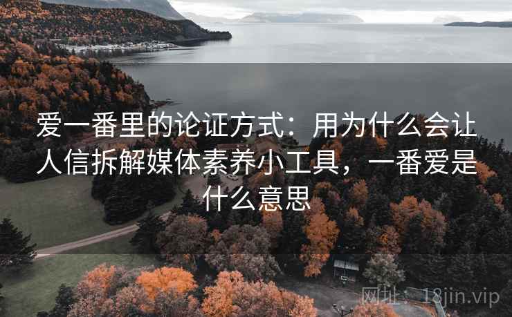 爱一番里的论证方式：用为什么会让人信拆解媒体素养小工具，一番爱是什么意思