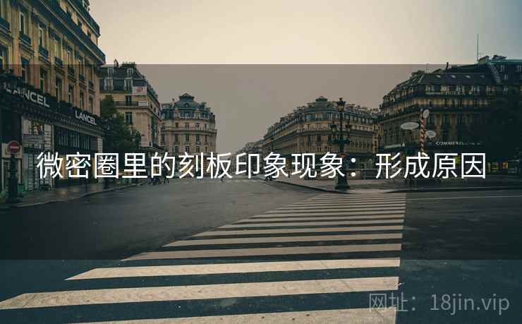 微密圈里的刻板印象现象：形成原因