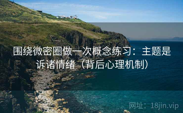 围绕微密圈做一次概念练习：主题是诉诸情绪（背后心理机制）