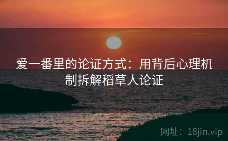 爱一番里的论证方式：用背后心理机制拆解稻草人论证