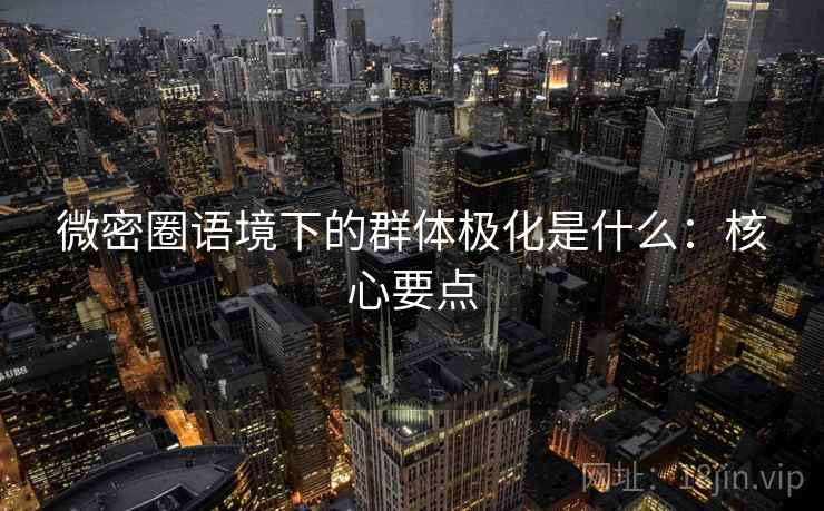 微密圈语境下的群体极化是什么：核心要点