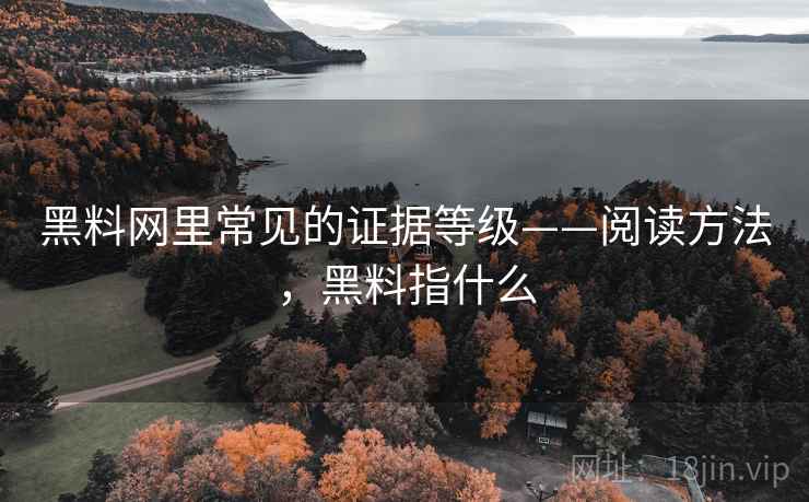 黑料网里常见的证据等级——阅读方法，黑料指什么