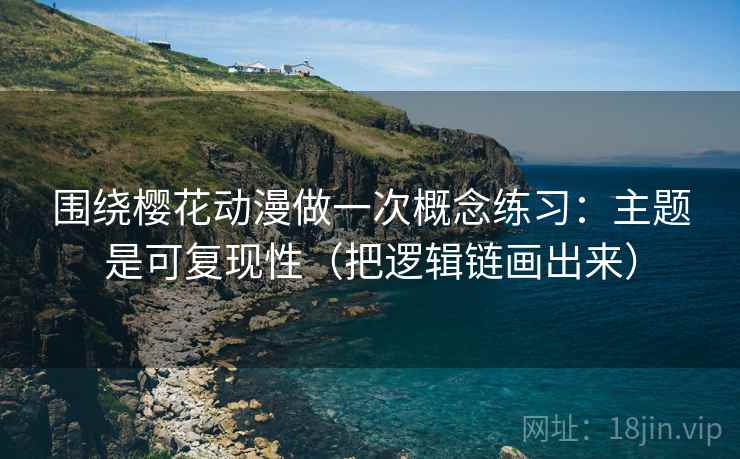 围绕樱花动漫做一次概念练习：主题是可复现性（把逻辑链画出来）