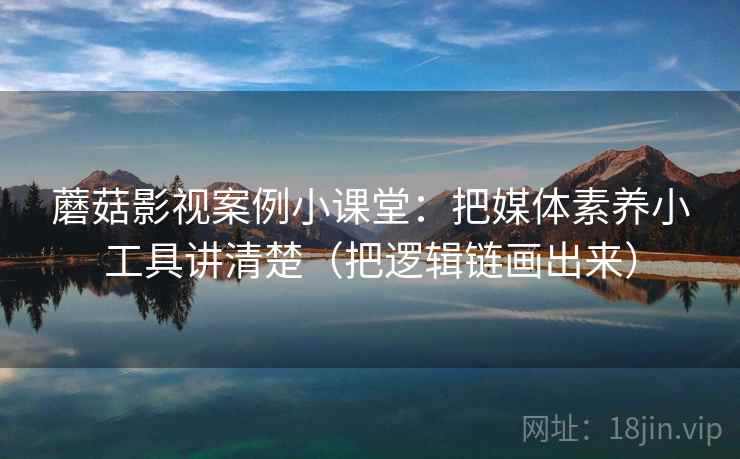 蘑菇影视案例小课堂：把媒体素养小工具讲清楚（把逻辑链画出来）